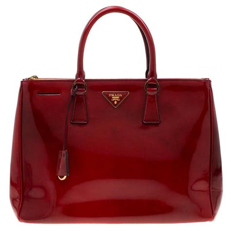 prada red patent bag